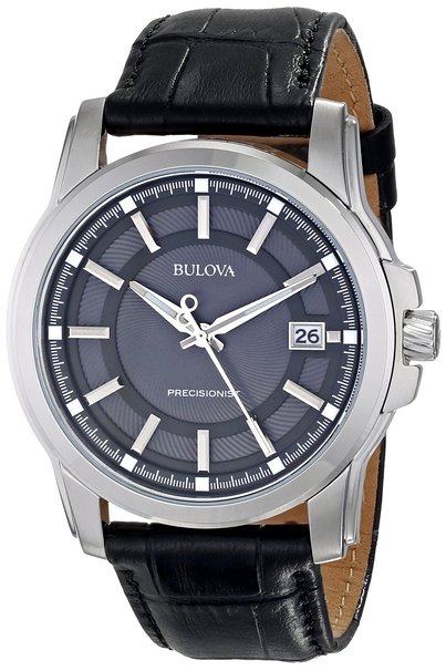 Bulova Men's 96B158 Precisionist Leather Strap Watch