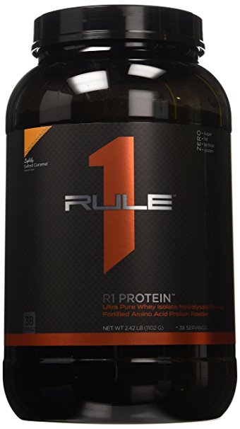 Rule 1 Whey Protein Isolate (Lightly Salted Caramel, 38 Servings)