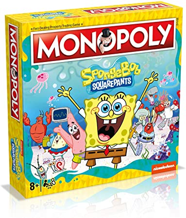 Winning Moves WM00262-EN1-6 Spongebob Squarepants Monopoly Board Game