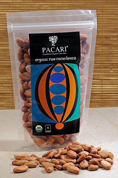 Ecuadorian Truly Raw Whole Cacao Beans, Organic, 16oz - Pacari