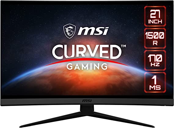 MSI G27C6 E2, 27" Gaming Monitor, 1920 x 1080 (FHD), VA, 170Hz, FreeSync Premium, HDMI, Displayport, Tilt