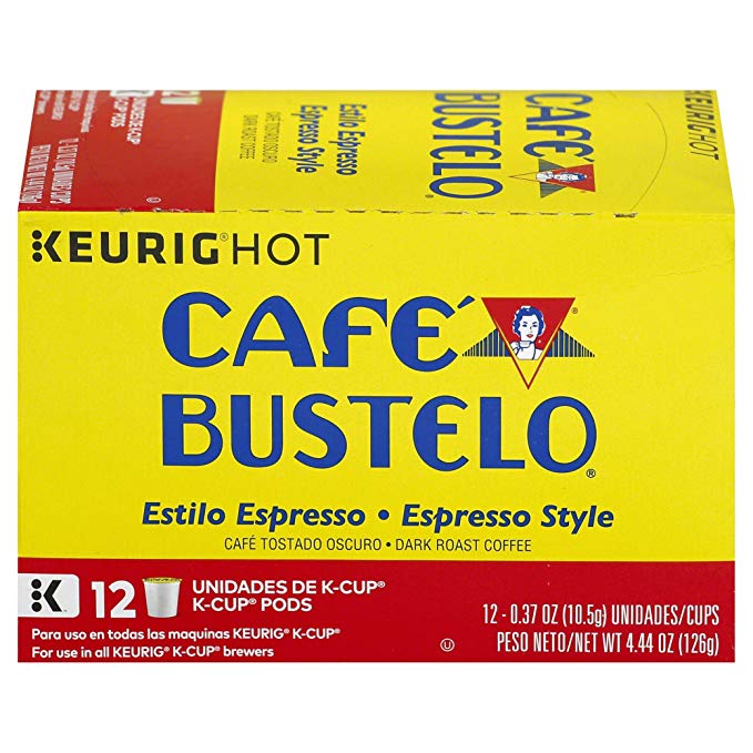 Café Bustelo Coffee, Espresso Style Coffee, K Cup Pods for Keurig Coffee Makers, 12 Count