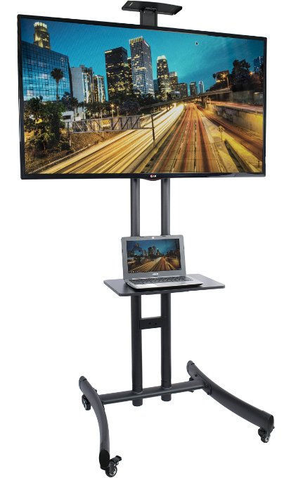 VIVO TV Cart for LCD LED Plasma Flat Panel Stand Mount w Mobile Wheels fits 30 to 70 Screens STAND-TV06F