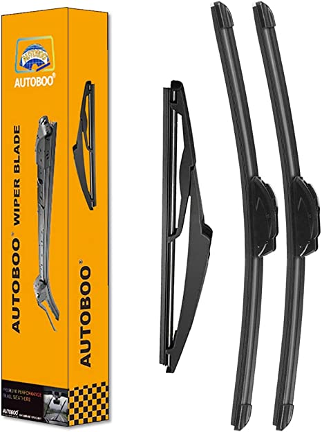 AUTOBOO 26" 16" Windshield Wipers with 10" Rear Wiper Blade Replacement for Toyota Rav4 2013 2014 2015 2016 2017 2018-Original Factory Quality (Pack of 3)