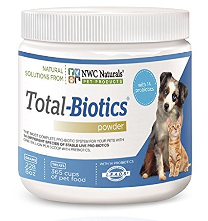 NWC Naturals- Total-Biotics- Probiotics for Dogs and Cats - Treats 365 Cups of Pet Food