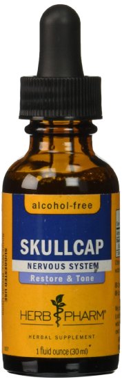 Herb Pharm Certified Organic Alcohol-Free Skullcap Glycerite for Nervous System Support - 1 Ounce