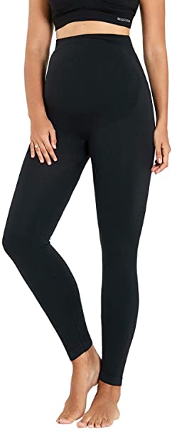 HOFISH Women's Seamless Maternity Pregnant Leggings Active Tights for Pregnancy Over the Belly