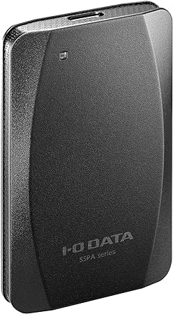 アイ・オー・データ IODATA SSD 外付け 1TB USB 3.2 Gen 2 Type-A Type-C両対応 読み書き約1,000MB/秒 シネマカメラ対応 耐衝撃耐振動 映像編集 【Windows/Mac/Chromebook/iPad/PS5】SSPA-USC1K/E