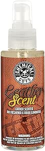 Chemical Guys AIR_102_04 Leather Scent Premium Air Freshener and Odor Eliminator, Long-Lasting, Just Like New Scent for Cars, Trucks, SUVs, RVs & More, 4 fl oz