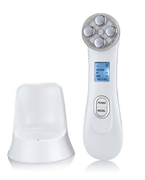 Au Fait Skin Care Galvanic High Frequency RF LED Light Therapy Facial Massager Skin Tightening Beauty Device Facial Care System Improves The Appearance of Skin damaged by acne, wrinkles, age & UV Rays