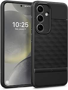 Caseology Parallax for Samsung Galaxy S24, [Military Grade Drop Protection] S24 Case Ergonomic 3D Hexa Cube Designed Case for Samsung Galaxy S24 - Matte Black