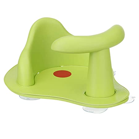 KINGSO Baby Chair with Non-Slip Soft Mat Portable Toddler Child Safety Chair with Backrest & Suction Cups for Stability, 6-12 Months, Green