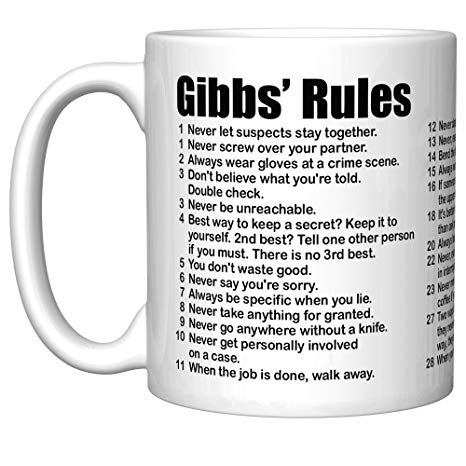 NCIS"Gibbs' Rules" Coffee Mug (old version)