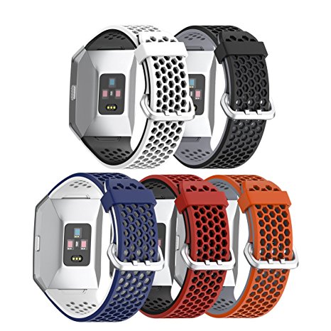 NotoCity Fitbit Ionic Watch Band,Sport Strap Soft Silicon Watch Band,For Ionic Fitbit Smartwatch Replacement Wristband Men Women