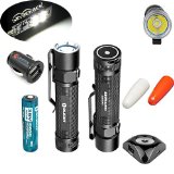 Olight S20R Baton CREE XM-L2 LED 550 lumens Rechargeable LED Flashlight1Olight 18650 3400 mAh Batteryamp2Olight Beam Diffuser and 1Car Charger With GIFT 1Mini USB Power 6-LED Night Light Touch dimmer