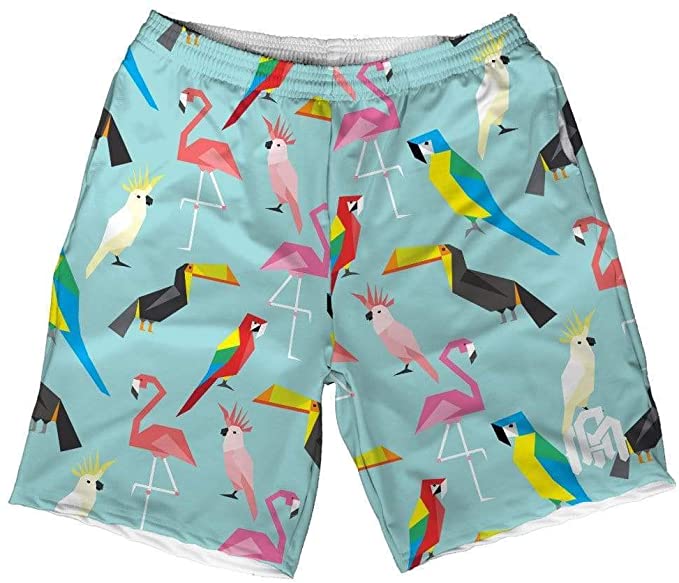 INTO THE AM Men's Athletic Shorts - Vibrant Summer Shorts for Music Festivals, Raves, Gym, Everyday