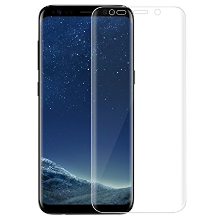 AMOVO Samsung Galaxy S8 Plus Screen Protector [PET TPU] [High Sensitivity] [Full Coverage] Premium 3D-Curved PET Screen Protector for Samsung Galaxy S8 Plus (Clear)