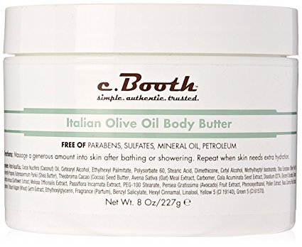 C. Booth Body Butter, Italian Olive Oil, 8 Fluid Ounce