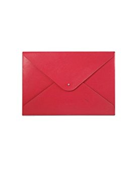 Paperthinks Poppy Red Recycled Leather File Folder, 9 x 13-inches, PT95758