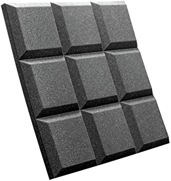 Acoustic Panels Studio Foam Sound Proof Panels Nosie Dampening Foam Studio Music Equipment Acoustical Treatments Foam 4 Pcs-12''12''2''-Nine Squares