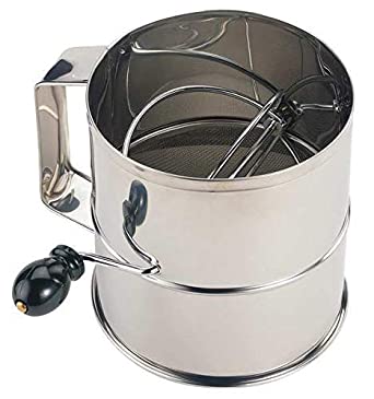 Crestware SFS08 Stainless Steel 8 Cup Flour Sifter