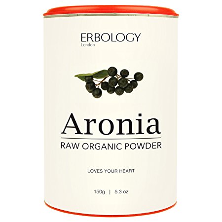 Raw Organic Aronia Powder 5.3 oz - For Healthy Heart - Rich in Anthocyanins - Powerful Antioxidant - Chokeberry