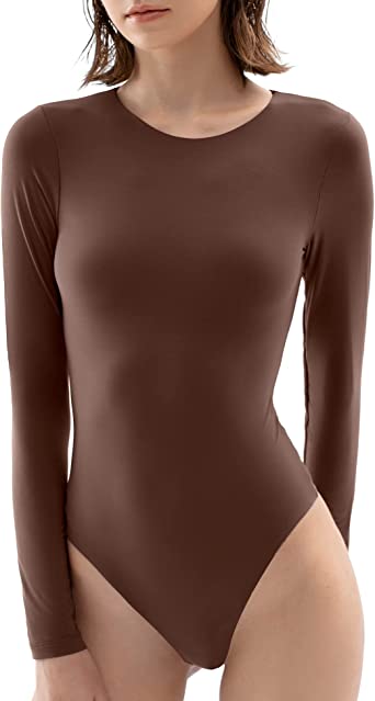 PUMIEY Body Suits For Womens Long Sleeve