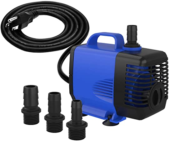 Knifel Submersible Pump 600GPH Ultra Quiet with Dry Burning Protection 8.2ft High Lift for Fountains, Hydroponics, Ponds, Aquariums & More……
