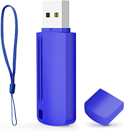 KEXIN 128GB Flash Drive 3.0 Speed up to 100MB/s, Thumb Drive USB 3.0 Flash Drive with Lanyard, Blue