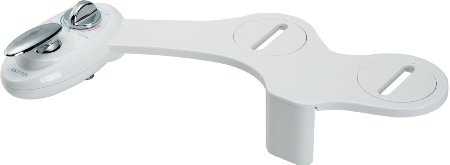 Luxe Bidet Neo 180 - Self Cleaning Dual Nozzle - Fresh Water Non-Electric Mechanical Bidet Toilet Attachment (white and white)