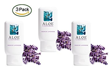 Aloe Cadabra Personal Sex Lubricant and Best Natural Vaginal Moisturizer Lubricant Organic Aloe Vera, French Lavender, 2.5 Ounce (3 Pack)