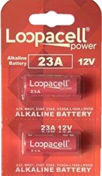 2 LOOPACELL A23 GP23AE 21/23 23A 23GA MN21 GP23 23AE 12v Alkaline Batteries