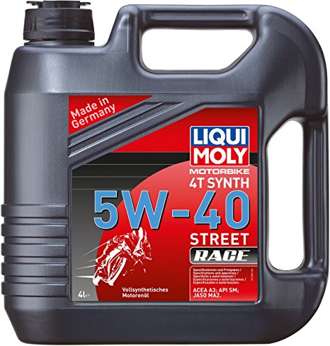 Liqui Moly 20076 Motorbike 4T Synthetic 5W-40 Race Engine Oil - 4 Liter