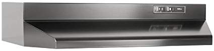 Broan F404223 Two-Speed Four-Way Convertible Range Hood, 42-Inch, Black