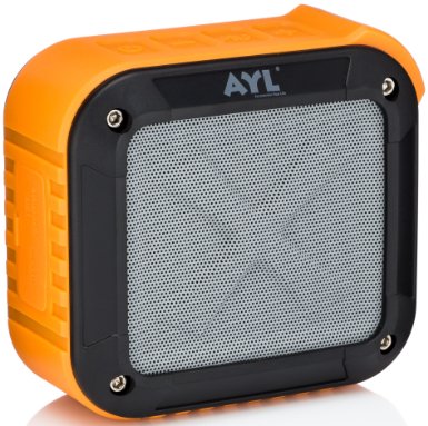 Portable Outdoor and Shower Bluetooth 40 Speaker by AYL SoundFit Waterproof Wireless with 10 Hour Rechargeable Battery Life Powerful 5W Audio Driver Pairs with All Bluetooth Devices Orange