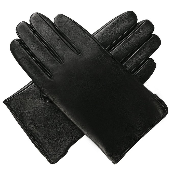 Luxury Lane Men's Classic Cashmere Lined Lambskin Leather Gloves