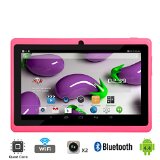Tagital T7X 7 Quad Core Android 44 KitKat Tablet PC Bluetooth Dual Camera Google Play Store Pre-installed 3D Game Supported 2015 Newest Model- Pink