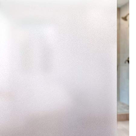 Rabbitgoo Privacy Window Film Frosted Glass Film No Glue Anti-UV Privacy Films White Frosted Window Cling Non-Adhesive Window Sticker for Home Bathroom Privacy, 23.6" x 78.7"