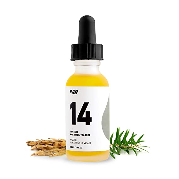 14 Natural Face Oil Serum, Organic Facial Oil Moisturizer, Oily Skin Face Oil with Vitamin E, Facial Massage Oil (Rice Bran and Tea Tree) - Way of Wil
