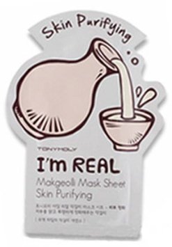 Tonymoly I'm Real Skin Care Facial Mask Sheet Package (Makgeolli - Skin Purifying 10 Sheets)