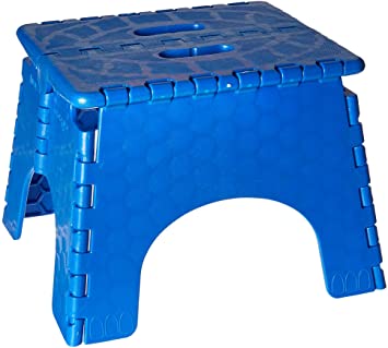 Folding Step Stool - #101-6B -  9 Inches High - 300 Pound Capacity - Blue
