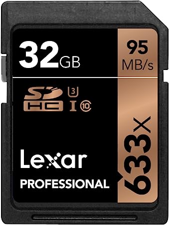 Lexar Professional 633x 32GB SDHC UHS-I/U3 Card (Up to 95MB/s Read) w/Image Rescue 5 Software - LSD32GCBNL633