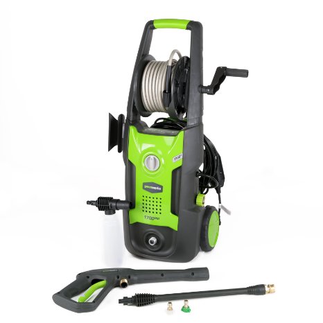 GreenWorks GW1702 1700 PSI 12 GPM 13AMP Electric Pressure Washer with Hose Reel