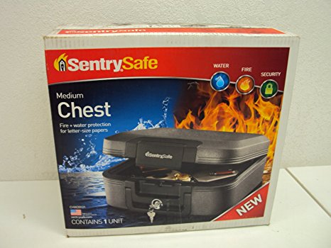 SentrySafe CHW20121 Medium Fire and Waterproof Chest Safe, Charcoal Gray