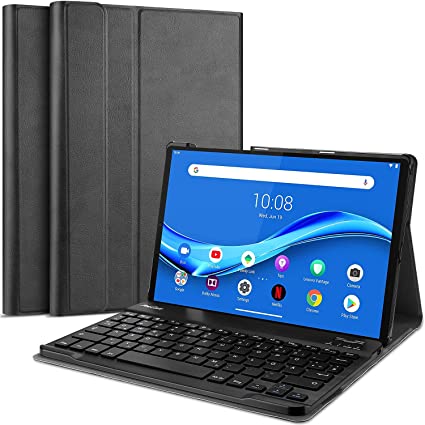 ProCase Lenovo Tab M10 FHD Plus Keyboard Case 10.3 Inch (2020 2nd Gen), Slim Lightweight Smart Cover with Magnetically Detachable Wireless Keyboard for Lenovo Tab M10 Plus TB-X606F TB-X606X –Black