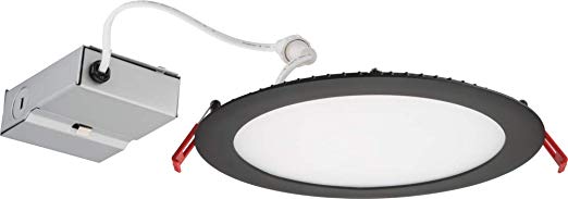 Lithonia Lighting WF6 30K40K50K 90CRI MB M6 LED Color Temperature Selectable Ultra Thin Recessed Downlight, 3000K | 4000K | 5000K, Black