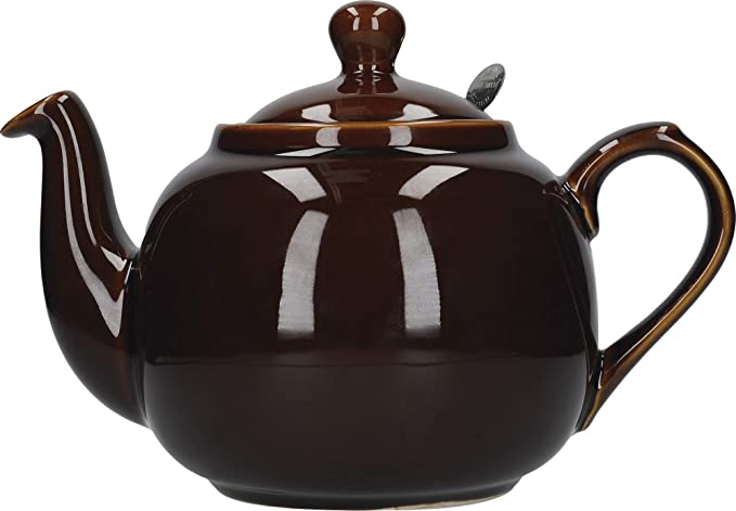 London Pottery Farmhouse Loose Leaf Teapot with Infuser, Ceramic, Rockingham Brown, 6 Cup (1.6 Litre)