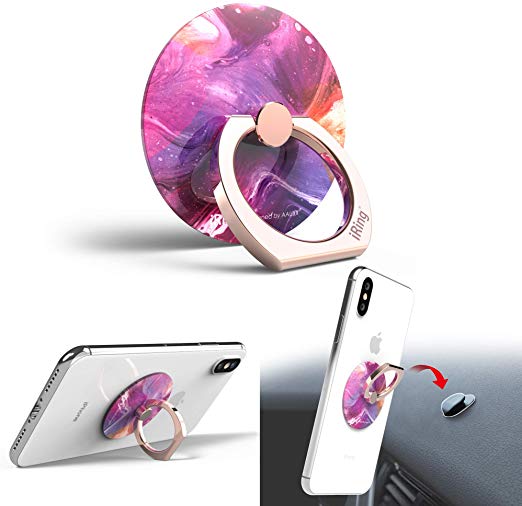 AAUXX iRing Circle Pop Cell Phone Ring Holder and Finger Grip Ring Accessory. Ring Stand Compatible with iPhone, Samsung, Other Android Smartphones and Tablets.