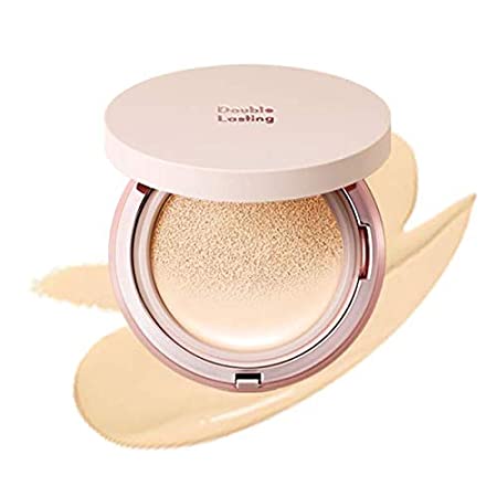 ETUDE HOUSE Double Lasting Cushion Glow #Light vanilla | 24-Hours Lasting Cushion with a Radiant Natural Finish