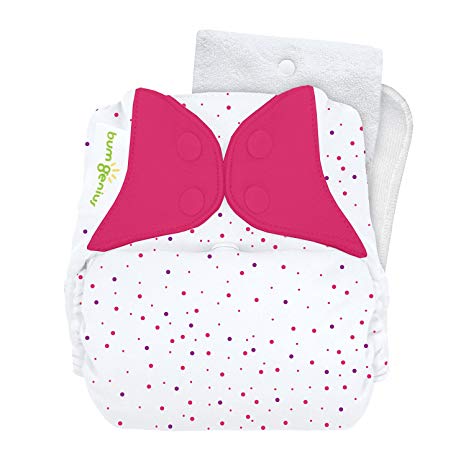 bumGenius One-Size Reusable Pocket-Style Snap-Closure Cloth Diaper 4.0 (Girl Dot)